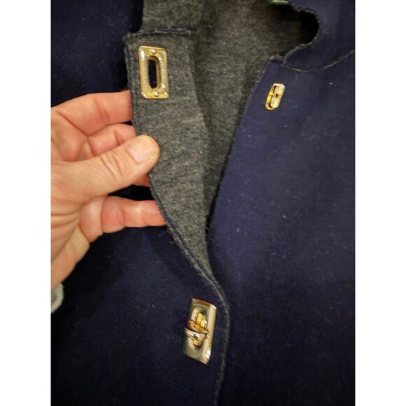 Ralph Lauren 78% wool soft jacket w hood classic gently used winter sz MP - Picture 5 of 12